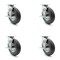 Service Caster 8 Inch Gray Pneumatic Wheel Swivel Casters with Brakes and Bolt Swivel Lock Set SCC-100S280-PNB-GRY-TLB-BSL-4 - alternate 1
